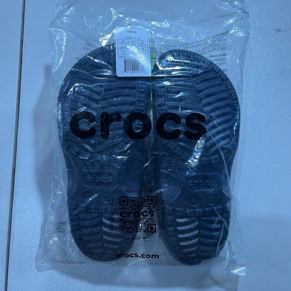 Crocs Classic Clog Unisex Men's 8 Women's 10 Navy Blue Sandal Shoes New 10001